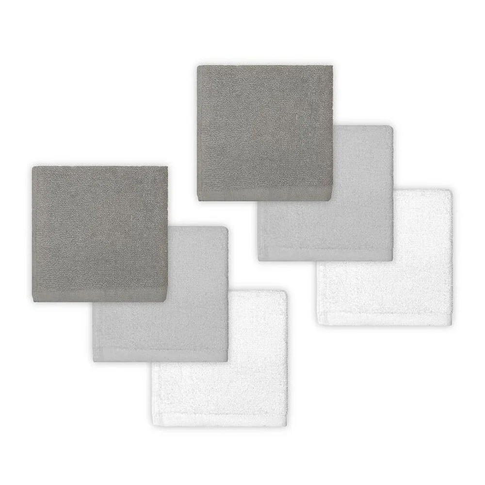 The Big One Solid 6-Pack Washcloths Gray